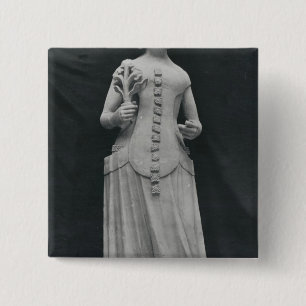 Copy of a statue of Isabella of Bavaria 15 Cm Square Badge