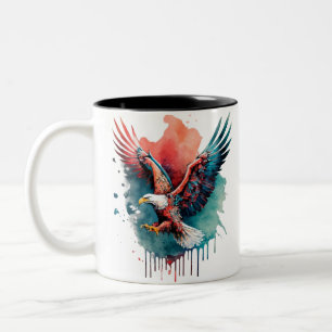 copy of Be Eagle, flying, funny  Two-Tone Coffee Mug
