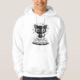 Copy of Cat Skulls Creepy Cute Kitty Goth Black Al Hoodie