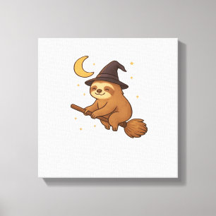 Copy of Ghost Hedgehog Librarian � Cute Halloween Canvas Print