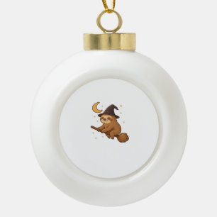 Copy of Ghost Hedgehog Librarian – Cute Halloween  Ceramic Ball Christmas Ornament