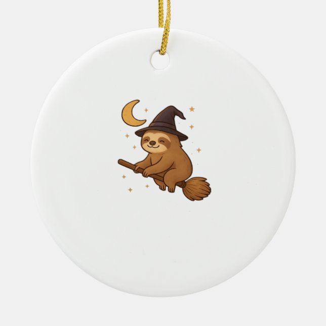 Copy of Ghost Hedgehog Librarian � Cute Halloween  Ceramic Tree Decoration (Front)
