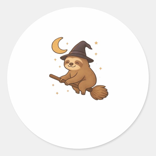 Copy of Ghost Hedgehog Librarian � Cute Halloween  Classic Round Sticker (Front)