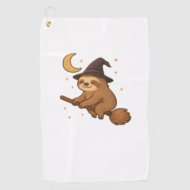 Copy of Ghost Hedgehog Librarian – Cute Halloween  Golf Towel (Front)