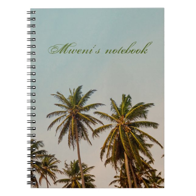 Copy of Glamour  and summer -Tropical Palm Tree Notebook (Front)