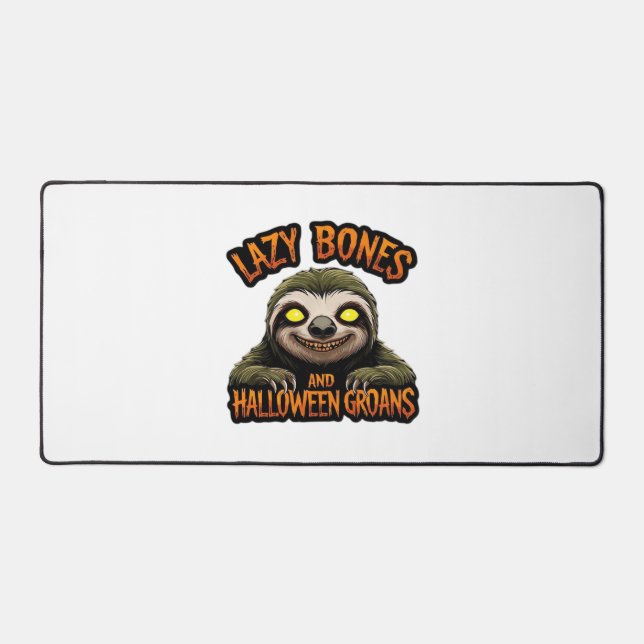 Copy of Lazy Bones and Halloween Groans - Creepy S Desk Mat (Front)
