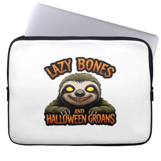 Copy of Lazy Bones and Halloween Groans - Creepy S Laptop Sleeve (Front)