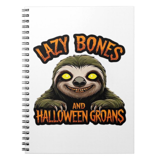 Copy of Lazy Bones and Halloween Groans - Creepy S Notebook (Front)