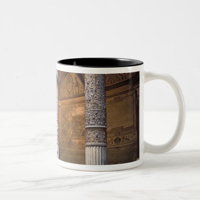 Copy of Putto with Dolphin by Andrea del Two-Tone Coffee Mug (Right)