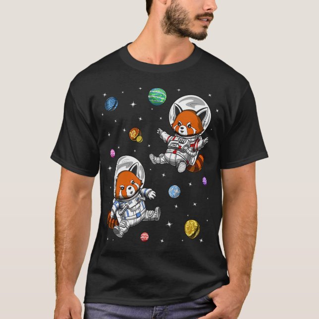 Copy of Red Panda Bear Astronauts T-Shirt (Front)