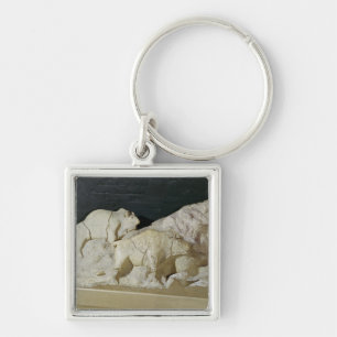 Copy of sculpture of bisons, Le Key Ring