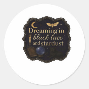 Copy Of Whimsigoth Fantasy Mystical Forests, Moons Classic Round Sticker