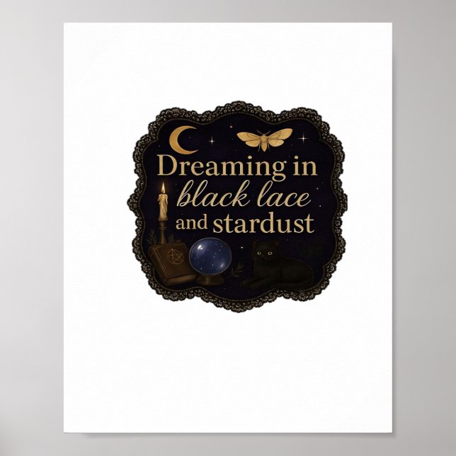 Copy Of Whimsigoth Fantasy Mystical Forests, Moons Poster (Front)