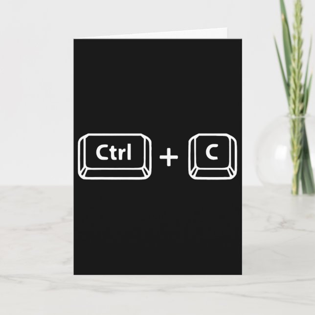 Copy Paste Ctrl C Ctrl V Dad Son Happy Father&# s Card (Front)
