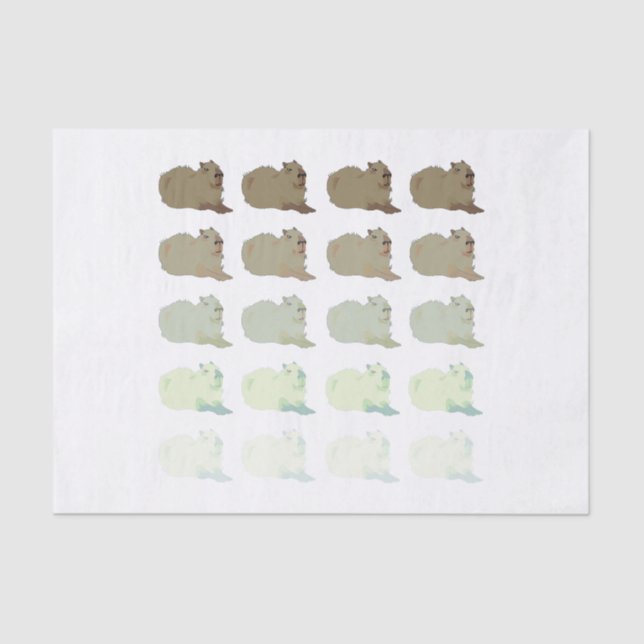 Copybara Capybara Tissue Paper (Front)