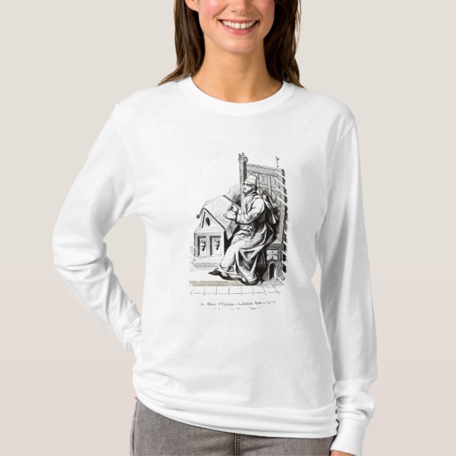 Copyist Writing upon a Sheet of Vellum T-Shirt (Front)