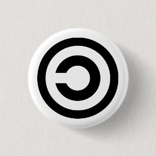 Copyleft 3 Cm Round Badge
