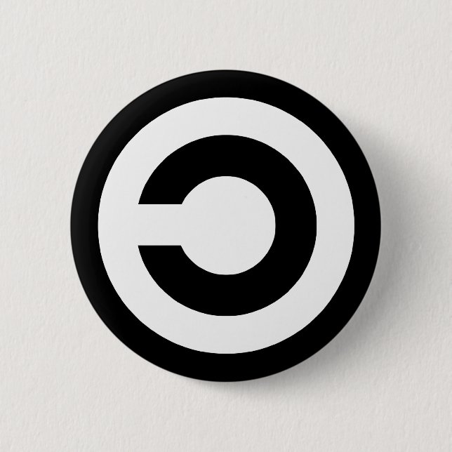 Copyleft - information wants to be free 6 cm round badge (Front)