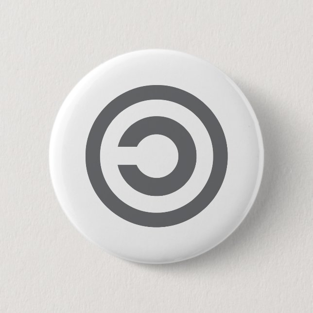 Copyleft - information wants to be free 6 cm round badge (Front)