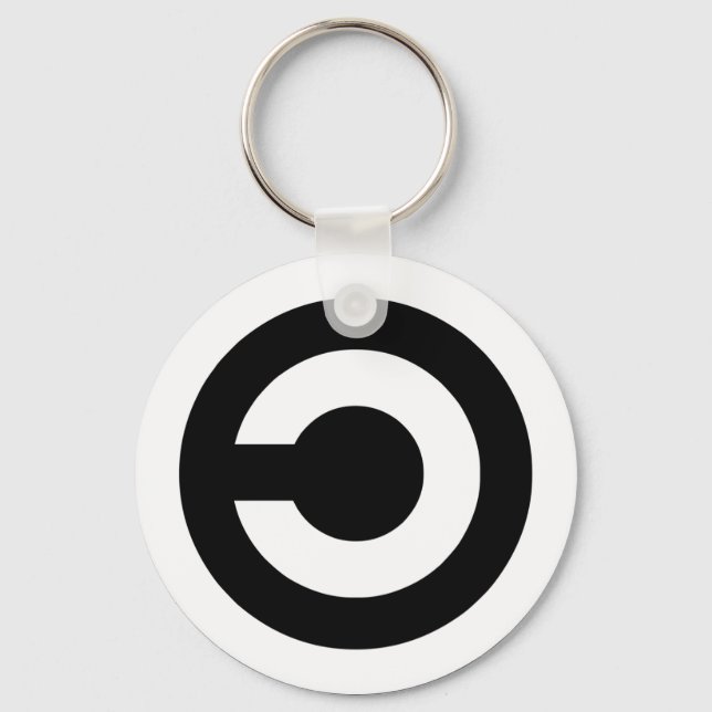 Copyleft - information wants to be free key ring (Front)