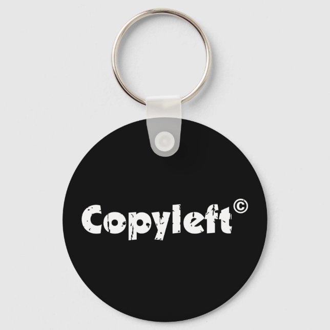 Copyleft Open Source  Key Ring (Front)
