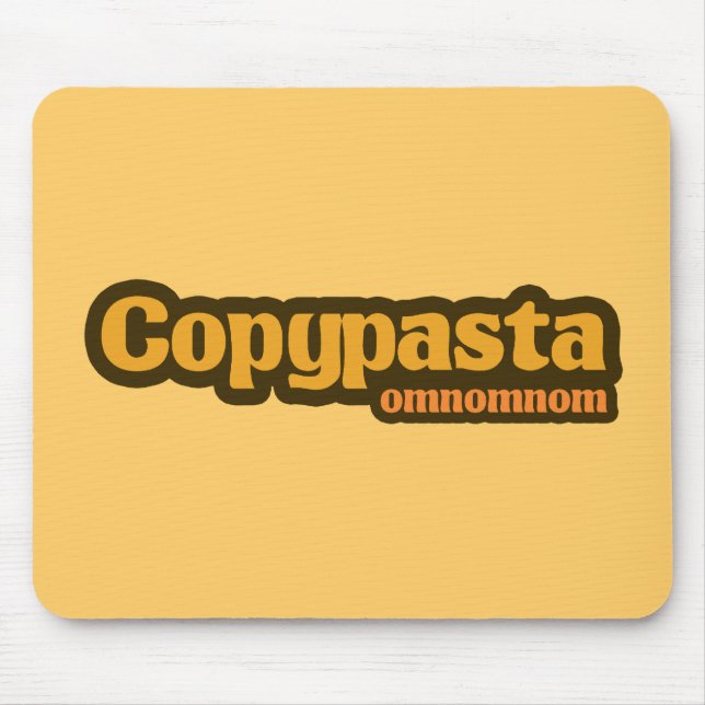 Copypaste omnomnom internet humour mouse mat (Front)