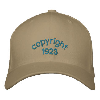 copyright 1923 embroidered hat