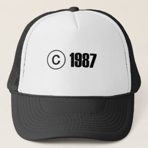 Copyright 1987 trucker hat