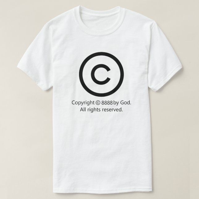 Copyright All Rights Reserved T-Shirt (Design Front)