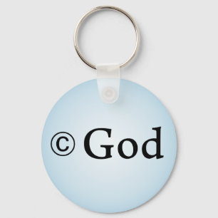 Copyright God keychain