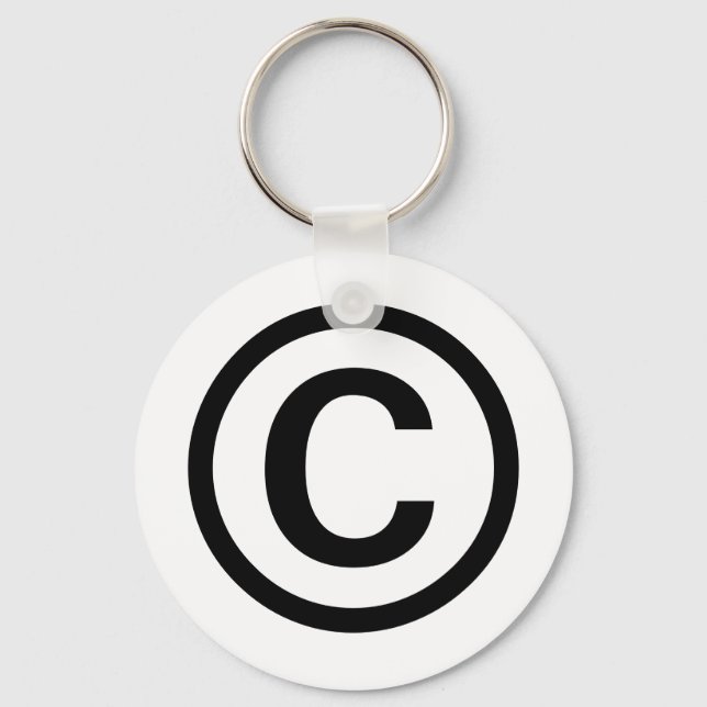 Copyright logo keychain (black) (Front)