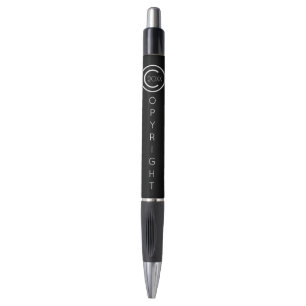 Copyright Modern Black Typographical Pen