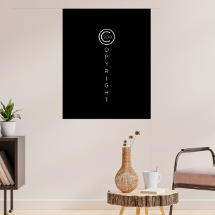 Copyright Modern Typographical Black Poster