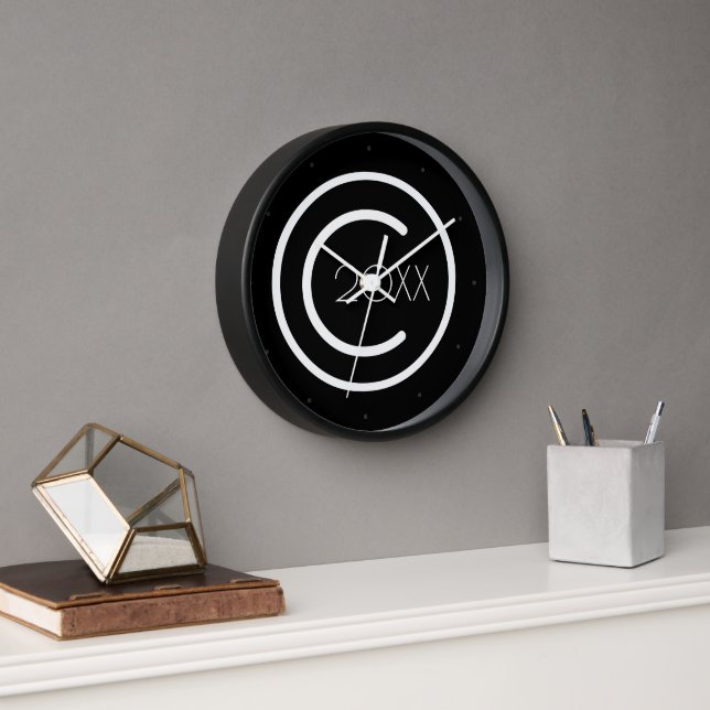 Copyright Modern Typographical Clock (Office)