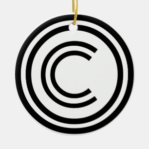 copyright symbol ceramic tree decoration