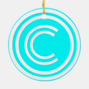 copyright symbol ceramic tree decoration