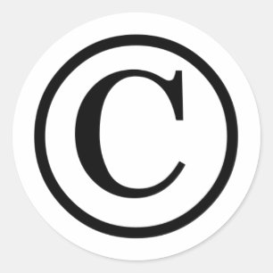 Copyright symbol stuff... classic round sticker