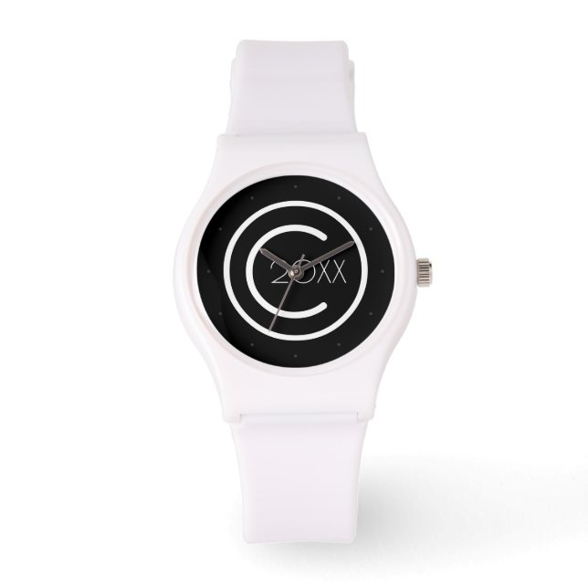 Copyright Yourself Modern Typographical Watch (Front)