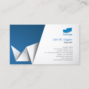 Copywriter Business Card Origami Folds