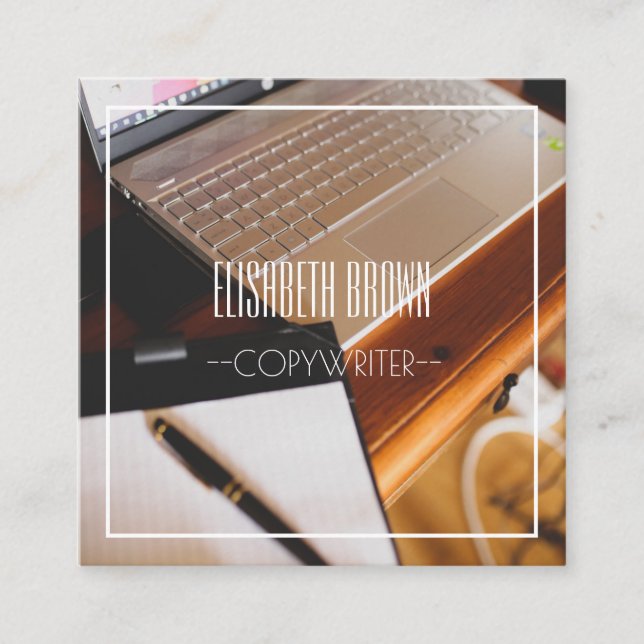 Copywriter Computer Keyboard Business Card (Front)