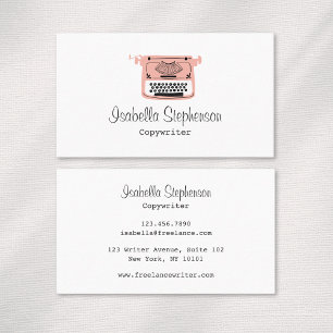 Copywriter Freelance Author Writer Editor Business Card