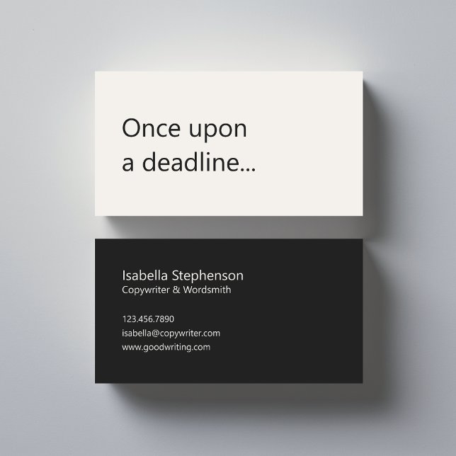 Copywriter Freelance Writer Modern Minimal Business Card (Creator Uploaded)