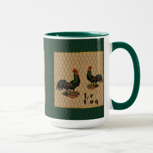 Coqs a la Ferme Vintage Mug