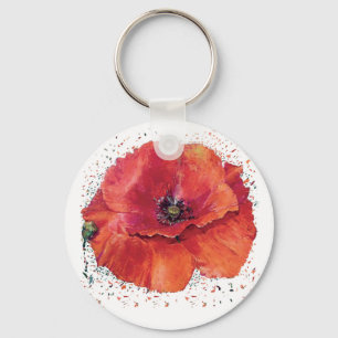 coquelicot rouge key ring