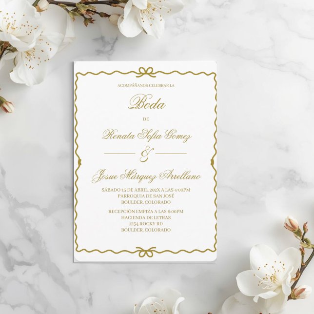 Coquet wreath Spanish wedding   Invitation (Creator Uploaded)