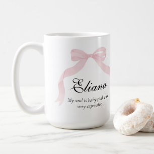Coquete pink bow Classic Sticker  Coffee Mug