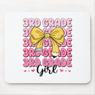 Coquette 3rd Grade First Day Of Back To School Gir Mouse Mat