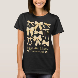 Coquette Aesthetic Amber Bow Appendix Cancer T-Shirt