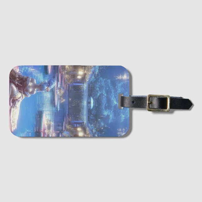 Coquette Aesthetic / Dark fantasy girl Luggage Tag (Front Horizontal)