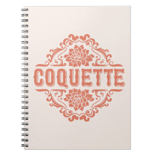 Coquette aesthetic girl pink notebook